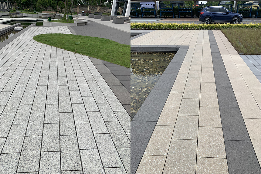 宏大PC仿石砖铺装效果