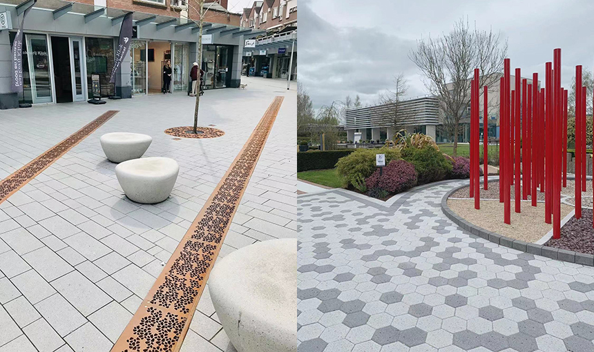 宏大PC仿石砖铺装效果