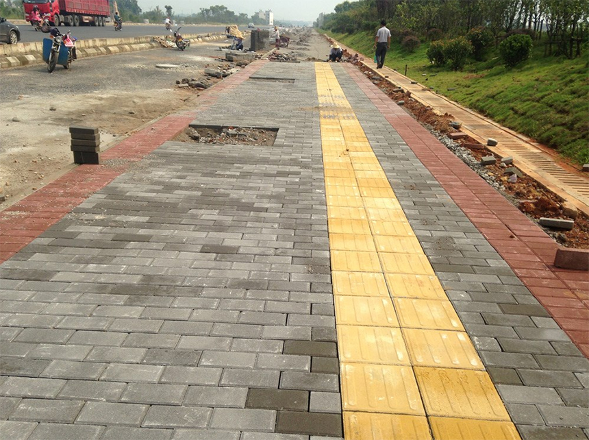 立韦盲道砖铺装效果