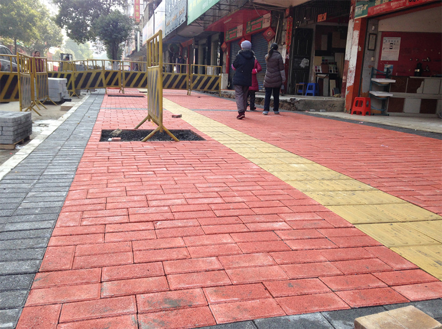 立韦盲道砖铺装效果
