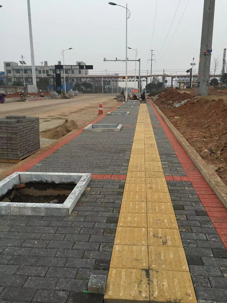 立韦盲道砖铺装效果