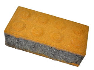 黄色盲点盲道砖200x100x60