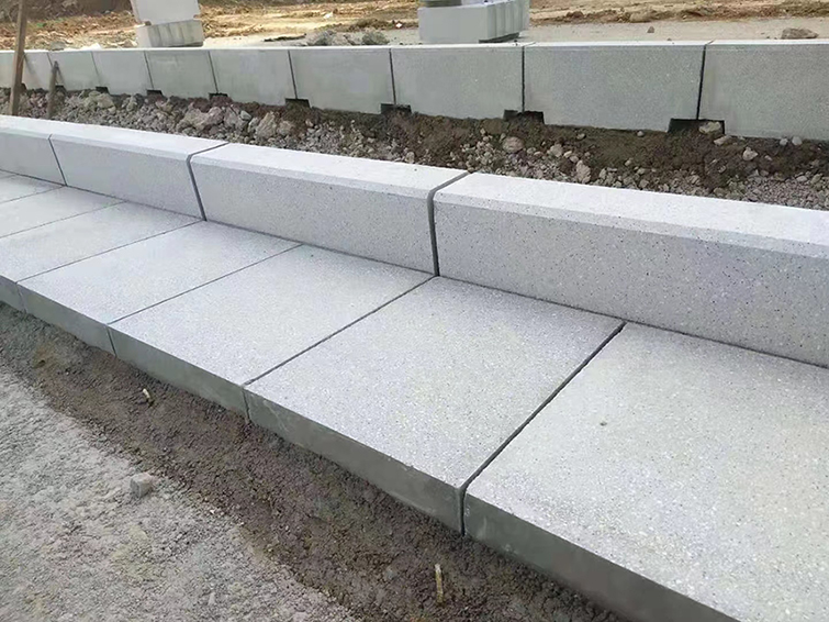 立韦新材路缘石/路沿石/路牙石/路边石铺装效果